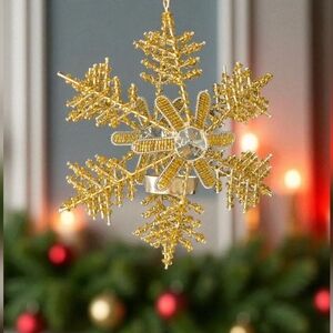 Gold Snowflake Ornament